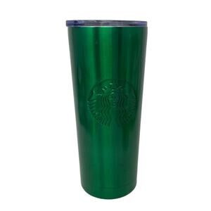 Starbucks Holiday 2020 Green Emerald 24oz Cold Cup Tumbler Marble Wave ~ READ